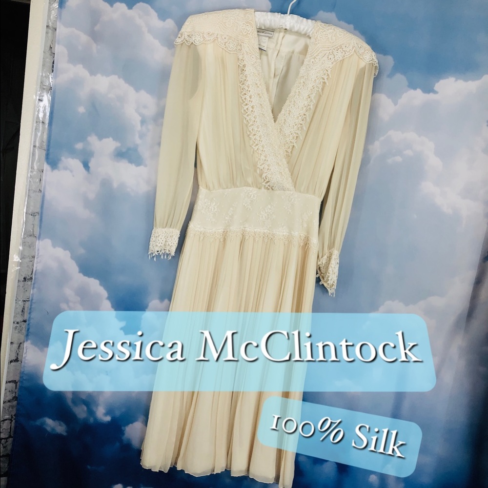 SOLD ‼️ Silk Dress Vintage Jessica McClintock